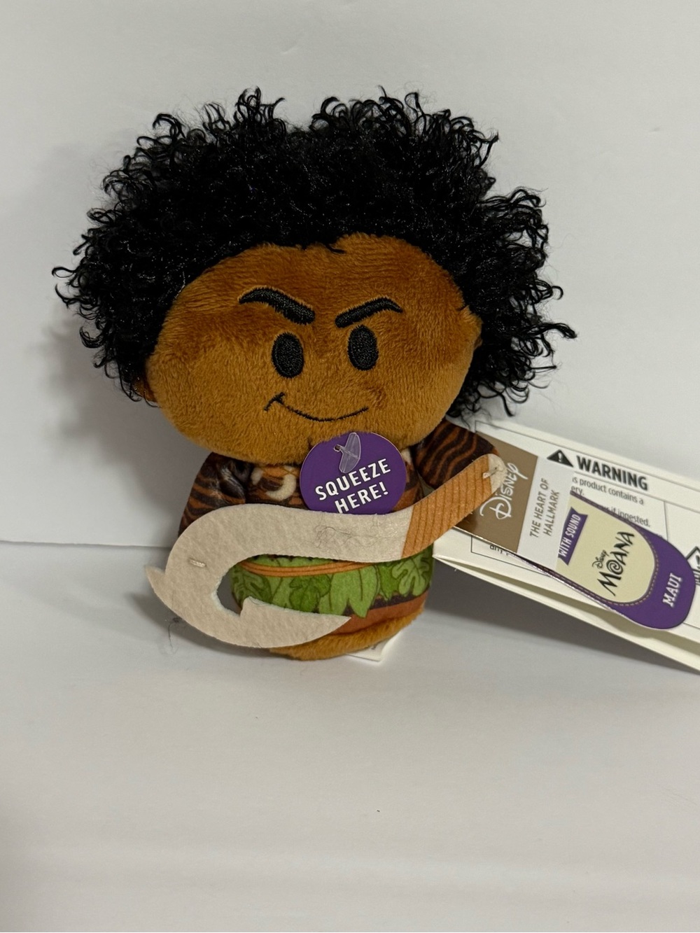 Disney Hallmark Itty Bitty Moana Maui Squeezable Plush With Sound NWT